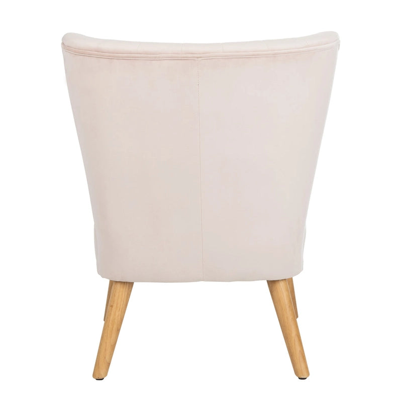 Fauteuil d'appoint du milieu du siècle, revêtement en velours, pieds en bois rétro, siège de salon