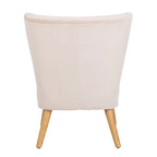 Fauteuil d'appoint du milieu du siècle, revêtement en velours, pieds en bois rétro, siège de salon