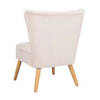 Fauteuil d'appoint du milieu du siècle, revêtement en velours, pieds en bois rétro, siège de salon