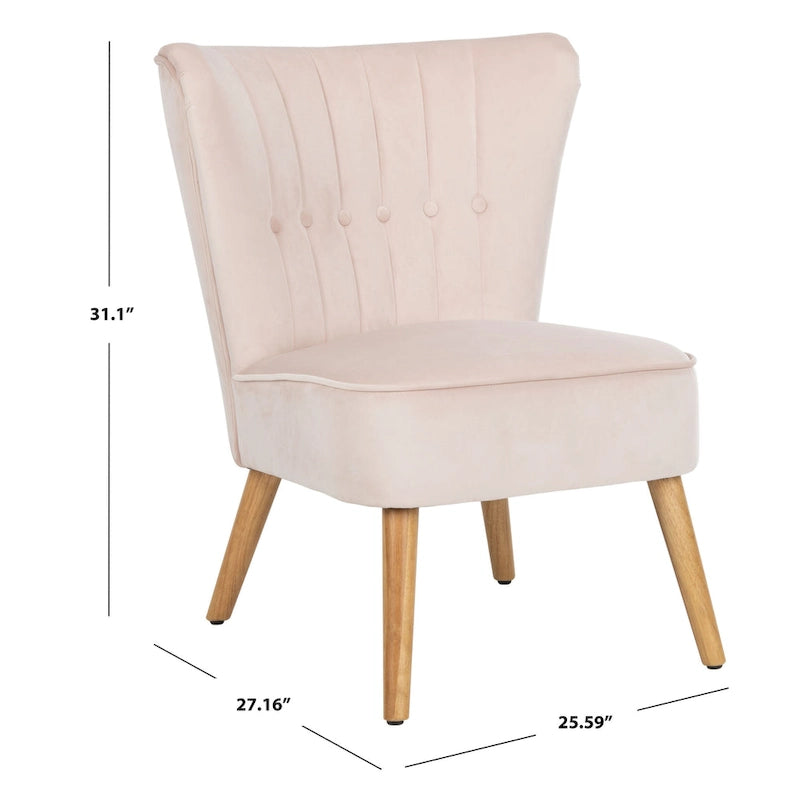 Fauteuil d'appoint du milieu du siècle, revêtement en velours, pieds en bois rétro, siège de salon