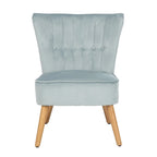 Fauteuil d'appoint du milieu du siècle, revêtement en velours, pieds en bois rétro, siège de salon