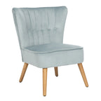 Fauteuil d'appoint du milieu du siècle, revêtement en velours, pieds en bois rétro, siège de salon