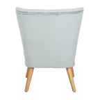Fauteuil d'appoint du milieu du siècle, revêtement en velours, pieds en bois rétro, siège de salon