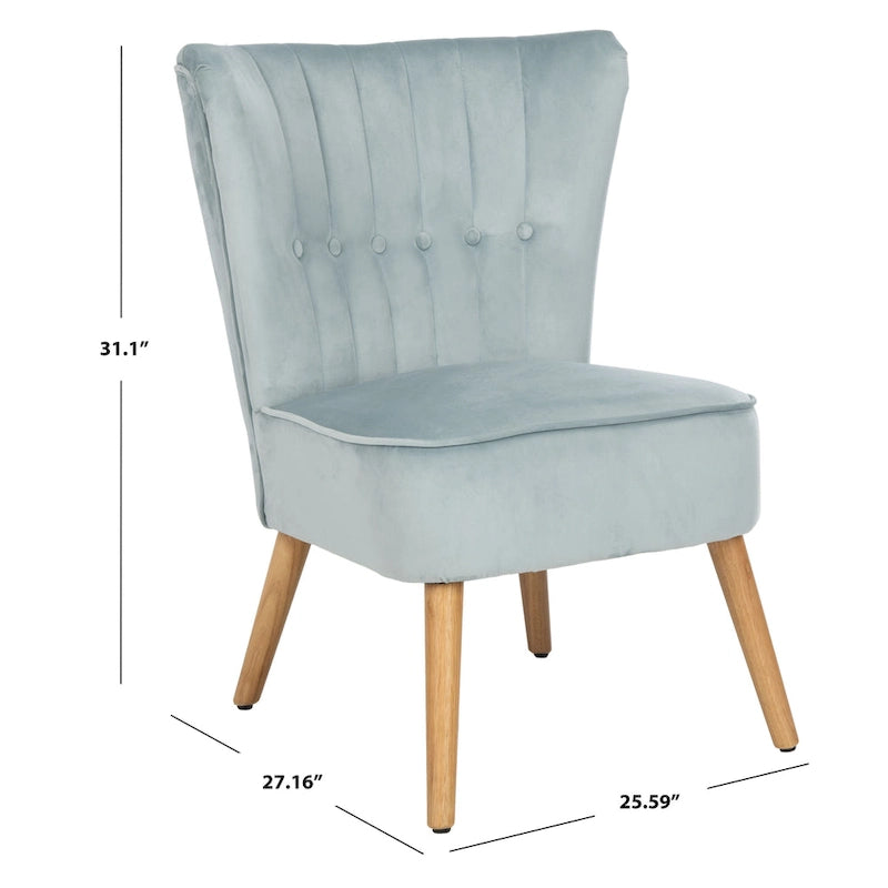Fauteuil d'appoint du milieu du siècle, revêtement en velours, pieds en bois rétro, siège de salon