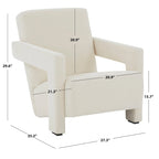 Fauteuil d'appoint moderne en velours, entièrement rembourré, avec dossier incliné, d'inspiration milieu de siècle.