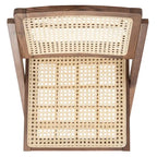 Ensemble de 2 chaises de salle à manger pliantes en rotin avec dossier en maille, style aéré et élégant