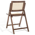 Ensemble de 2 chaises de salle à manger pliantes en rotin avec dossier en maille, style aéré et élégant