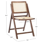 Ensemble de 2 chaises de salle à manger pliantes en rotin avec dossier en maille, style aéré et élégant