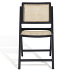 Ensemble de 2 chaises de salle à manger pliantes en rotin avec dossier en maille, style aéré et élégant