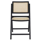 Ensemble de 2 chaises de salle à manger pliantes en rotin avec dossier en maille, style aéré et élégant