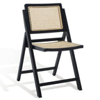 Ensemble de 2 chaises de salle à manger pliantes en rotin avec dossier en maille, style aéré et élégant