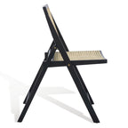 Ensemble de 2 chaises de salle à manger pliantes en rotin avec dossier en maille, style aéré et élégant