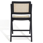 Ensemble de 2 chaises de salle à manger pliantes en rotin avec dossier en maille, style aéré et élégant