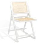 Ensemble de 2 chaises de salle à manger pliantes en rotin avec dossier en maille, style aéré et élégant