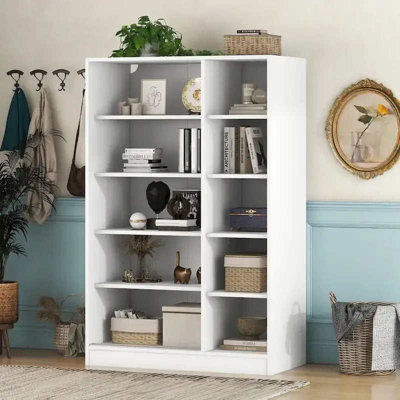 Armoire à portes battantes 3 vantaux avec étagères et penderie Rangement moderne pour chambre à coucher