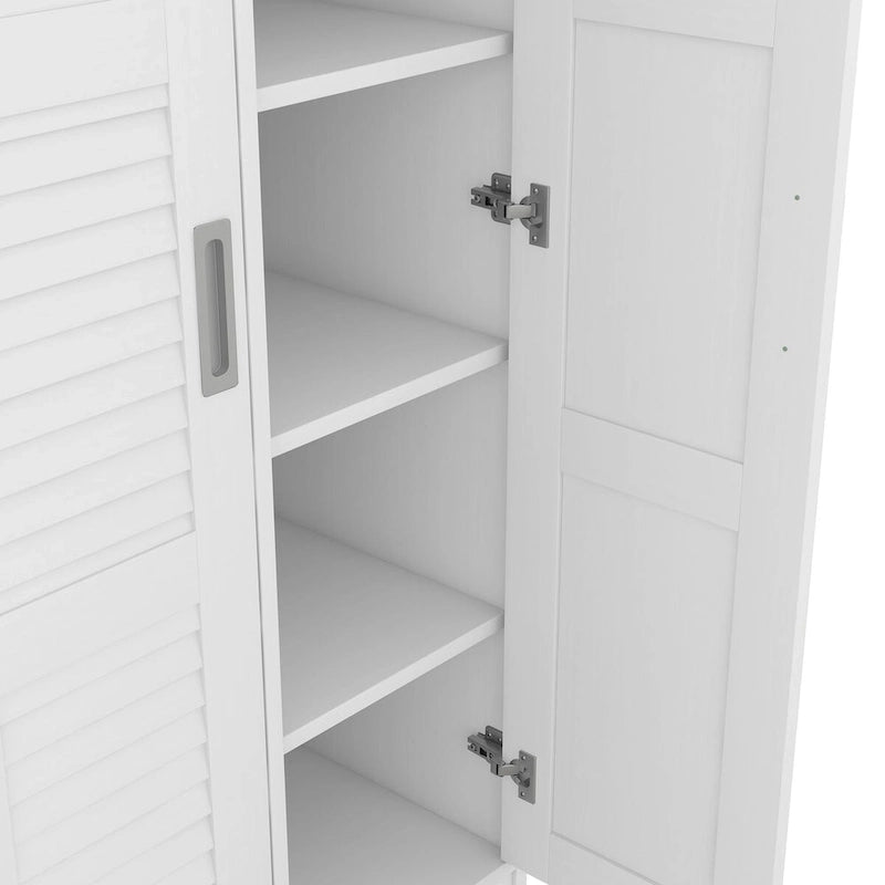 Armoire à portes battantes 3 vantaux avec étagères et penderie Rangement moderne pour chambre à coucher