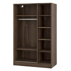 Armoire à portes battantes 3 vantaux avec étagères et penderie Rangement moderne pour chambre à coucher