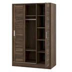 Armoire à portes battantes 3 vantaux avec étagères et penderie Rangement moderne pour chambre à coucher