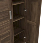 Armoire à portes battantes 3 vantaux avec étagères et penderie Rangement moderne pour chambre à coucher