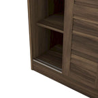 Armoire à portes battantes 3 vantaux avec étagères et penderie Rangement moderne pour chambre à coucher