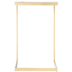 Table d'appoint à plateau en marbre blanc et base en fer doré antique, 40,6 cm L x 66 cm H, capacité de 10 kg