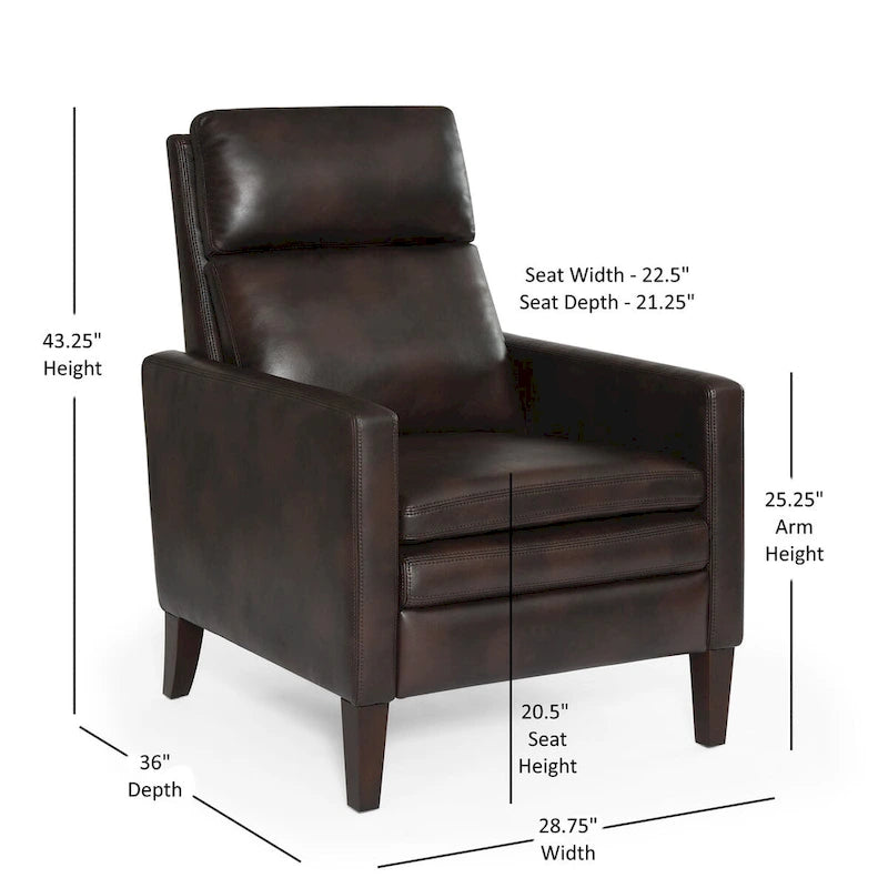 Fauteuil inclinable en similicuir, style moderne et confortable pour salon