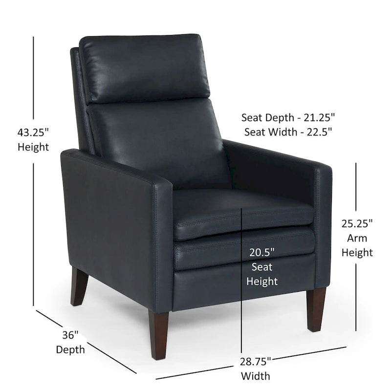 Fauteuil inclinable en similicuir, style moderne et confortable pour salon