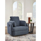 Fauteuil inclinable pivotant et coulissant en tissu haute performance facile à nettoyer pour salon contemporain