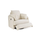 Fauteuil inclinable pivotant et coulissant en tissu haute performance facile à nettoyer pour salon contemporain