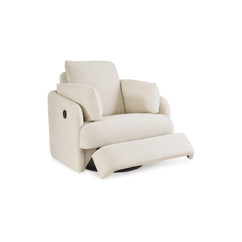 Fauteuil inclinable pivotant et coulissant en tissu haute performance facile à nettoyer pour salon contemporain