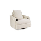 Fauteuil inclinable pivotant et coulissant en tissu haute performance facile à nettoyer pour salon contemporain