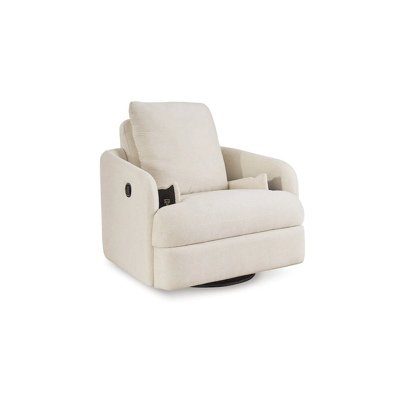 Fauteuil inclinable pivotant et coulissant en tissu haute performance facile à nettoyer pour salon contemporain