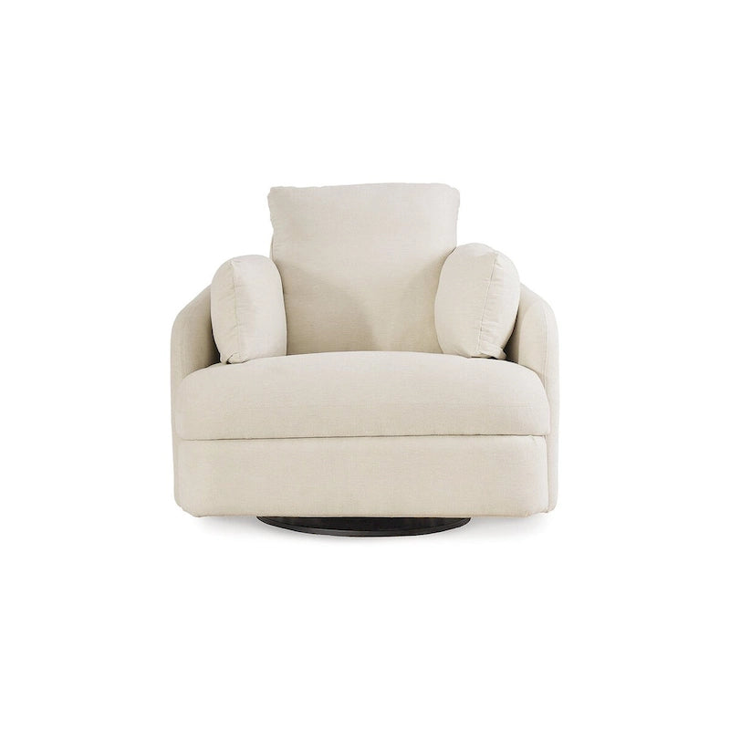 Fauteuil inclinable pivotant et coulissant en tissu haute performance facile à nettoyer pour salon contemporain