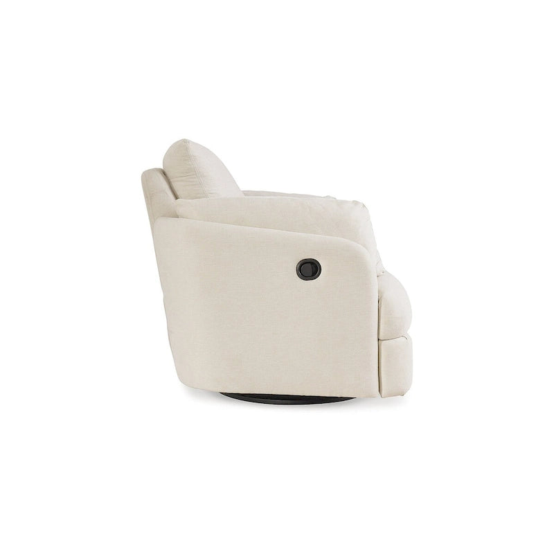 Fauteuil inclinable pivotant et coulissant en tissu haute performance facile à nettoyer pour salon contemporain