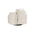 Fauteuil inclinable pivotant et coulissant en tissu haute performance facile à nettoyer pour salon contemporain