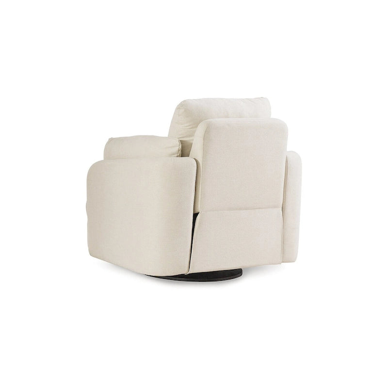 Fauteuil inclinable pivotant et coulissant en tissu haute performance facile à nettoyer pour salon contemporain