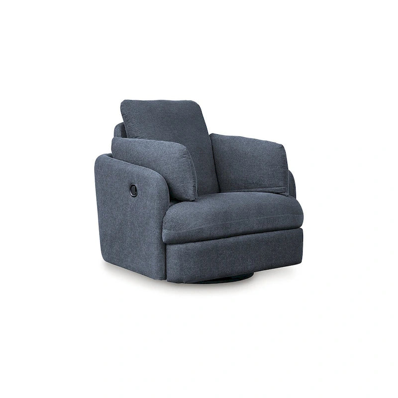 Fauteuil inclinable pivotant et coulissant en tissu haute performance facile à nettoyer pour salon contemporain