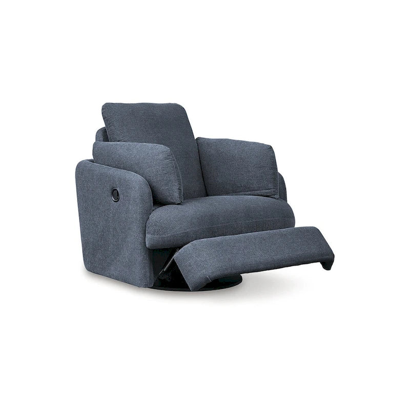 Fauteuil inclinable pivotant et coulissant en tissu haute performance facile à nettoyer pour salon contemporain