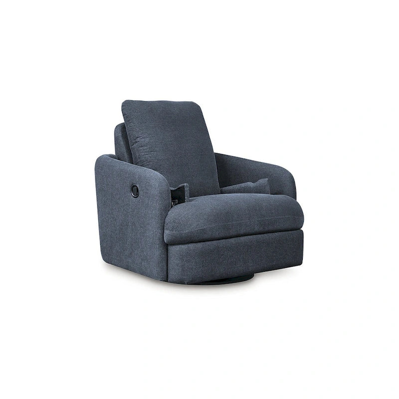 Fauteuil inclinable pivotant et coulissant en tissu haute performance facile à nettoyer pour salon contemporain
