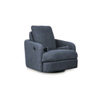 Fauteuil inclinable pivotant et coulissant en tissu haute performance facile à nettoyer pour salon contemporain