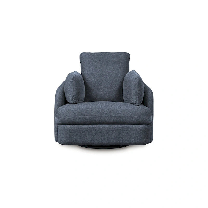 Fauteuil inclinable pivotant et coulissant en tissu haute performance facile à nettoyer pour salon contemporain