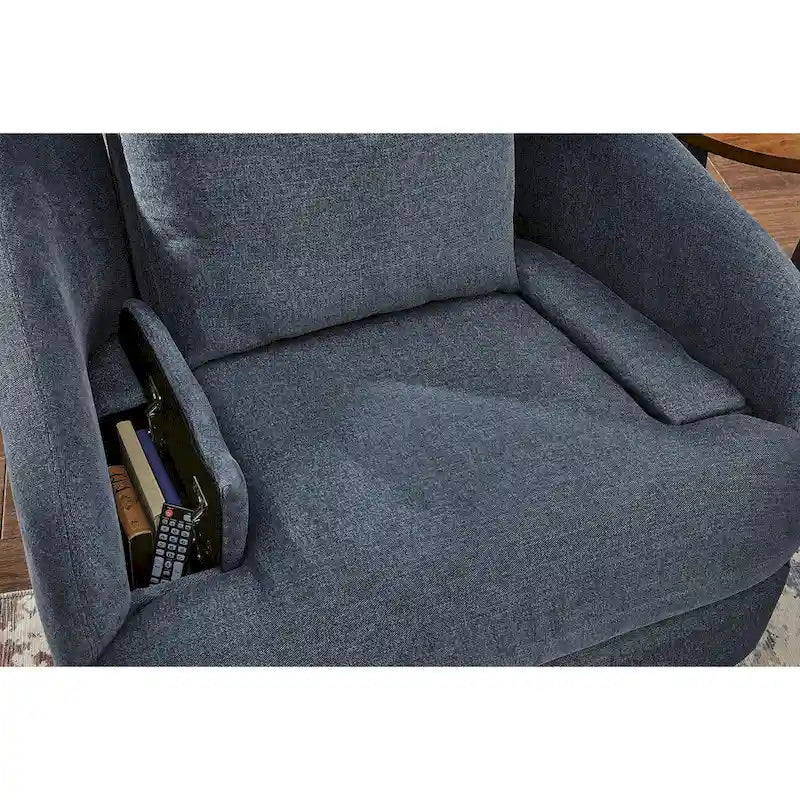 Fauteuil inclinable pivotant et coulissant en tissu haute performance facile à nettoyer pour salon contemporain