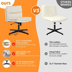 Chaise de bureau sans roulettes en cuir synthétique sans accoudoirs