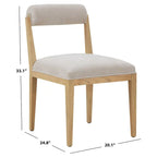Chaise de salle à manger Rolled Back, 50,8 cm, contreplaqué de frêne, taupe, naturel, design élégant