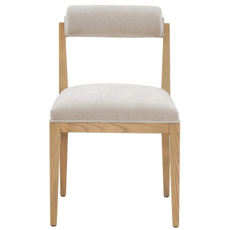 Chaise de salle à manger Rolled Back, 50,8 cm, contreplaqué de frêne, taupe, naturel, design élégant