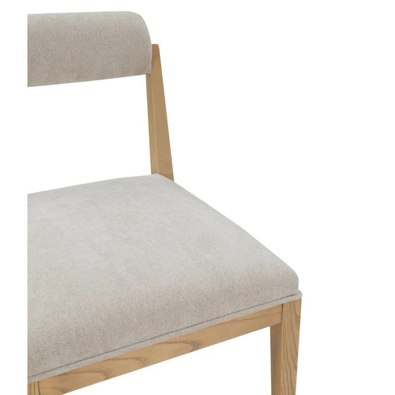 Chaise de salle à manger Rolled Back, 50,8 cm, contreplaqué de frêne, taupe, naturel, design élégant