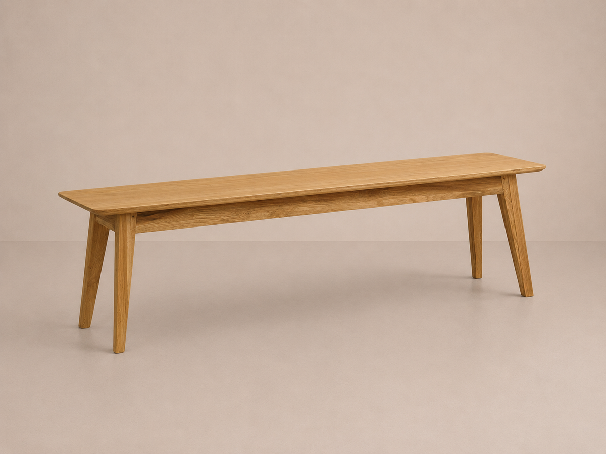 Banc de salle à manger en chêne scandinave