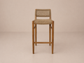 Chaise de comptoir/bar en teck