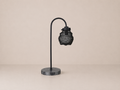 Lampe de chevet en maille d'acier noire