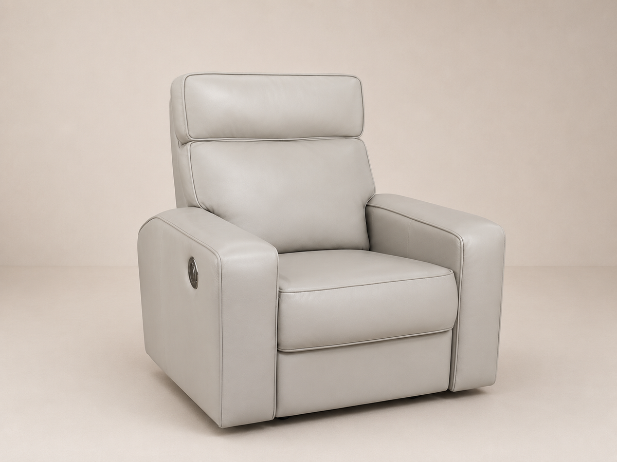 Fauteuil inclinable en cuir contemporain
